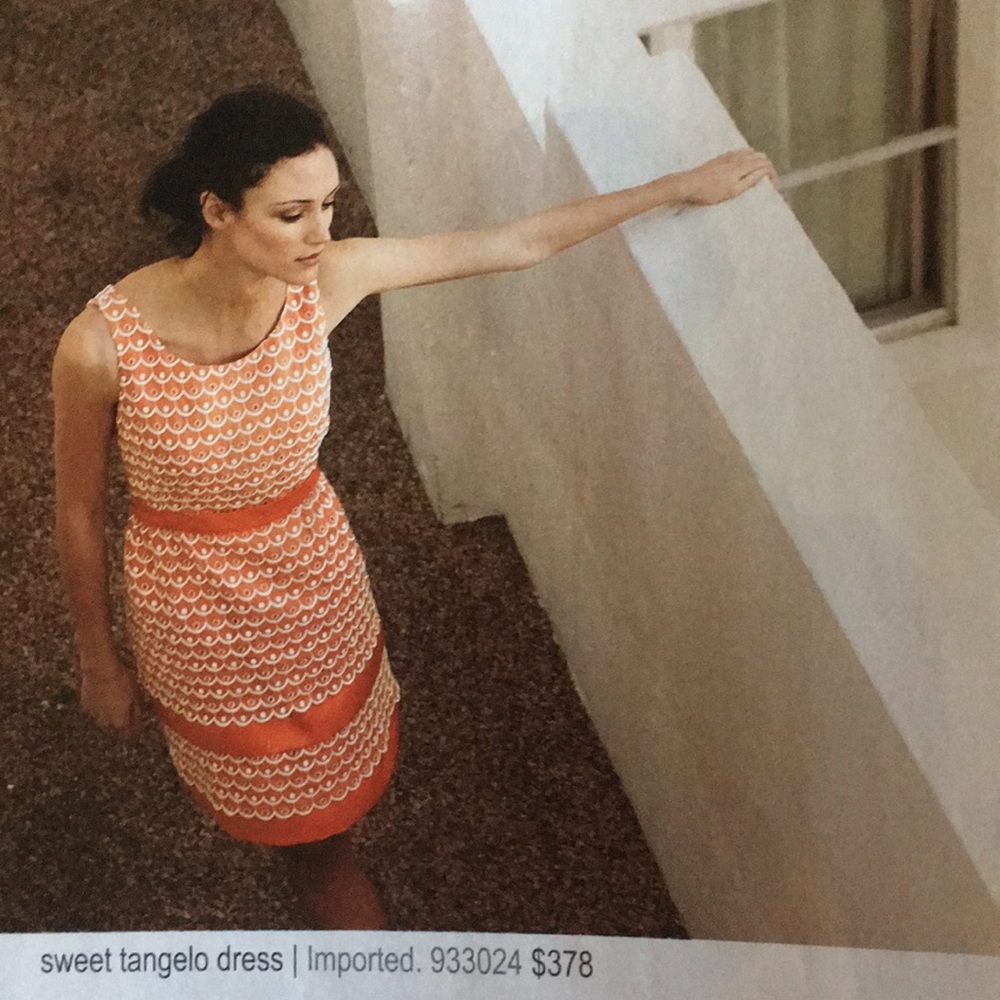 Anthropologie-Leifsdottir-Sweet Tangelo Dress SZ 8
